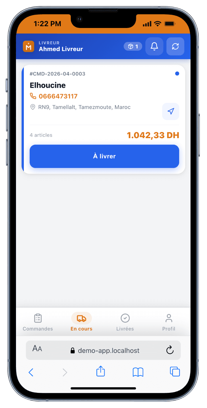 Delivery in progress